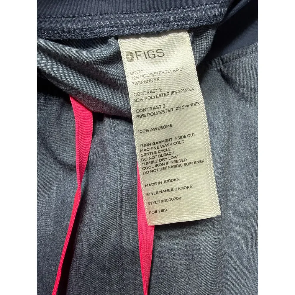 Figs Womens Zamora Jogger Scrub Pant Blue Size M Nurse Medical Doctor